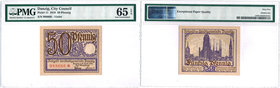 Banknotes
POLSKA/ POLAND/ POLEN / PAPER MONEY / BANKNOTE

Gdansk / Danzig - Notgeld. 50 fenig 1919 PMG 65 EPQ 
Odmiana z drukiem fioletowo-brązowy...
