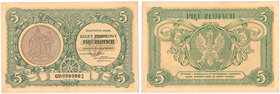 Banknotes
POLSKA/ POLAND/ POLEN / PAPER MONEY / BANKNOTE

Bilet zdawkowy Constitution 5 zlotych 1925 ser G - RARITY R4 
Jeden z rzadszych banknotó...