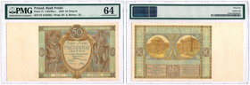 Banknotes
POLSKA/ POLAND/ POLEN / PAPER MONEY / BANKNOTE

50 zlotych 1929 ser ER PMG 64 
Idealnie zachowany banknot w gradingu PMG 64. Piękna prez...