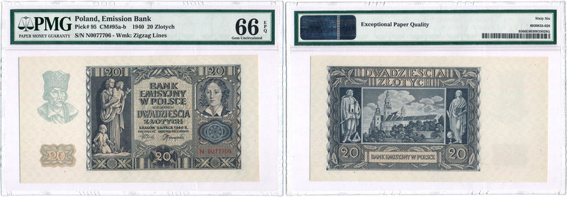 Banknotes
POLSKA/ POLAND/ POLEN / PAPER MONEY / BANKNOTE

20 zlotych 1940 ser...