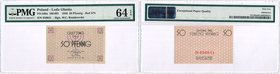 Banknotes
POLSKA/ POLAND/ POLEN / PAPER MONEY / BANKNOTE

Litzmannstadt/ Getto Lodz 50 fenig 1940 A PMG 64 EPQ 
Wyśmienicie zachowany banknot w gr...