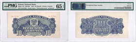 Banknotes
POLSKA/ POLAND/ POLEN / PAPER MONEY / BANKNOTE

PRL. 10 zlotych 1944 ser EA OBOWIAZKOWYM PMG 65 EPQ (2 MAX) 
Druga najwyższa nota gradin...