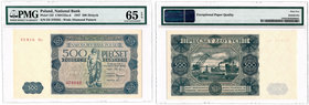 Banknotes
POLSKA/ POLAND/ POLEN / PAPER MONEY / BANKNOTE

500 zlotych 1947 ser D2 PMG 65 EPQ - RARITY R4 
Egzemplarz w gradingu PMG z wysoką notą ...