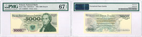 Banknotes
POLSKA/ POLAND/ POLEN / PAPER MONEY / BANKNOTE

PRL. 5.000 zlotych 1982 ser A PMG 67 EPQ (2 MAX) 
Druga najwyższa nota gradingowa z dopi...