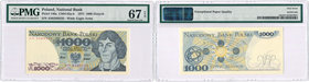Banknotes
POLSKA/ POLAND/ POLEN / PAPER MONEY / BANKNOTE

PRL. 1.000 zlotych 1975 Kopernik ser AM PMG 67 EPQ 
Idealny stan zachowania. Bardzo wyso...