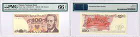 Banknotes
POLSKA/ POLAND/ POLEN / PAPER MONEY / BANKNOTE

PRL. 100 zlotych 1988 ser TT Warynski PMG 66 EPQ 
Banknot w gradingu PMG z notą 66 oraz ...