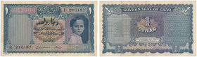 Banknotes
PAPER MONEY / BANKNOTE / RARE

Iraq. 1 dinar 1931 (1941) ser E/5 - RARITY 
Banknot dwukrotnie złamany w pionie, lekko zmęczone rogi, poz...