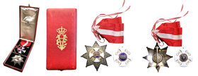 Decorations, Orders, Badges 
POLSKA/ POLAND/ POLEN / RUSSIA

Ordine della Corona dItaly - Order of Kronen of Italy with a star - St. Lorenz 
Odzna...