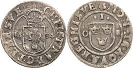 Christina (Christina of Sweden)
Szwecja / Sweden / Schweden / Suède / Sverige

Krystyna (1632 – 1654) 1 öre 1634 Stockholm 
Aw. W obwódce perełkow...