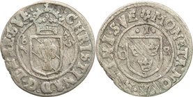 Christina (Christina of Sweden)
Szwecja / Sweden / Schweden / Suède / Sverige

Krystyna (1632 – 1654) 1 öre 1635 piecesokhol 
Aw. W obwódce perełk...