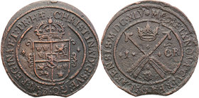 Christina (Christina of Sweden)
Szwecja / Sweden / Schweden / Suède / Sverige

Krystyna (1632 – 1654). 1 öre 1645, Sἂter 
Aw.: W obwódce sznurowej...