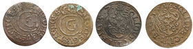 Charles X Gustav
Szwecja / Sweden / Schweden / Suède / Sverige

Karol X Gustaw (1654-1660). set 2 pieces. Szelag 1657, Ryga / Riga 
Aw.: W obwódce...
