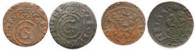Charles X Gustav
Szwecja / Sweden / Schweden / Suède / Sverige

Karol X Gustaw (1654-1660). set 2 pieces. Szelag 1660, Ryga / Riga 
Aw.: W obwódce...