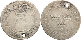 Charles XI of Sweden
Szwecja / Sweden / Schweden / Suède / Sverige

Karol XI (1660-1697) 4 öre 1672, Stockholm 
Aw.: W obwódce perełkowej ukoronow...