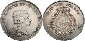 Gustav IV Adolf of Sweden
Szwecja / Sweden / Schweden / Suède / Sverige

Gustaw IV Adolf (1792-1809). Riksdaler 1795 Stockholm 
Aw.: Głowa władcy ...
