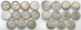 Coin sets
Szwecja / Sweden / Schweden / Suède / Sverige

Oskar II 1872-1907. set coins 2 Kronen (Krona). 
Zbiór monet 2 korony daty: 1876; 1877; 1...