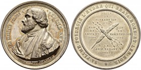 BELGIEN 
 Königreich 
 Leopold I. 1831-1865. 
 Bronzemedaille 1845. Auf Eugene Sue. Stempel von Hart. Brustbild mit Mantel nach links. Rv. Feder un...