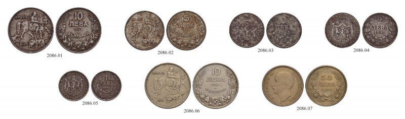 BULGARIEN 
 Lots 
 Diverse Münzen. 10 Lewa 1941. 5 Lewa 1941. 2 Lewa 1941. 1 L...