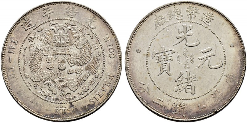 CHINA 
 Kaiserreich 
 Tai Ching Ti Kuo. 
 Dollar 1908. 26.90 g. Kann 216. KM ...