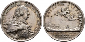 DEUTSCHLAND 
 Bayern, Herzogtum, 1623 Kurfürstentum, 1806 Königreich 
 Karl Theodor, 1777-1799. 
 Silbermedaille 1777. Auf den Regierungsantritt in...
