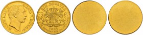 DEUTSCHLAND 
 Bayern, Herzogtum, 1623 Kurfürstentum, 1806 Königreich 
 Maximilian II. 1848-1864. 
 -. Zwei einseitige Abschläge des Dukaten 1855, G...