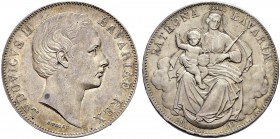 DEUTSCHLAND 
 Bayern, Herzogtum, 1623 Kurfürstentum, 1806 Königreich 
 Ludwig II. 1864-1886. 
 Vereinstaler 1869, München. Madonna. 18.54 g. Kahnt ...