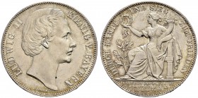 DEUTSCHLAND 
 Bayern, Herzogtum, 1623 Kurfürstentum, 1806 Königreich 
 Ludwig II. 1864-1886. 
 Vereinstaler 1871, München. Siegestaler. 18.54 g. Ka...