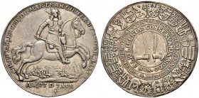 DEUTSCHLAND 
 Brandenburg-Bayreuth, Markgrafschaft 
 Christian Ernst, 1655-1712. 
 Schautaler 1673. Auf die Kreisobristenwürde. Stempel von Johann ...