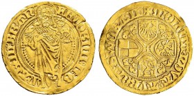 DEUTSCHLAND 
 Brandenburg-Franken, Markgrafschaft 
 Friedrich, 1495-1515. 
 Goldgulden o. J., Schwabach. 3.24 g. von Schrötter 444. Fr. 306. Schröt...