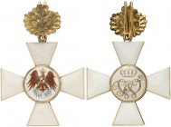 DEUTSCHLAND 
 Orden 
 Roter Adler-Orden. 
 5. Modell (mit historisiertem Adler in ziegelroter Ausführung - 1854-1918), Kreuz II. Klasse mit Eichenl...