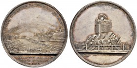 DEUTSCHLAND 
 Frankfurt am Main, Stadt 
 Silbermedaille 1792. Auf die Befreiung der Stadt von französischer Besatzung. Stempel von D. F. Loos. Belag...