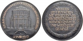 DEUTSCHES KAISERREICH 
 Bayern, Königreich 
 Ludwig III. 1913-1918. 
 Bronzemedaille 1913. Befreiungshalle in Kelheim. 135.65 g. Guss / Cast. Vorzü...