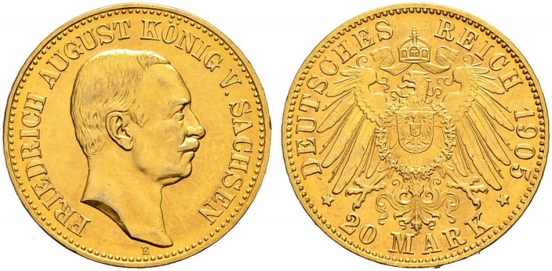 DEUTSCHES KAISERREICH 
 Sachsen, Königreich 
 Friedrich August III. 1904-1918....