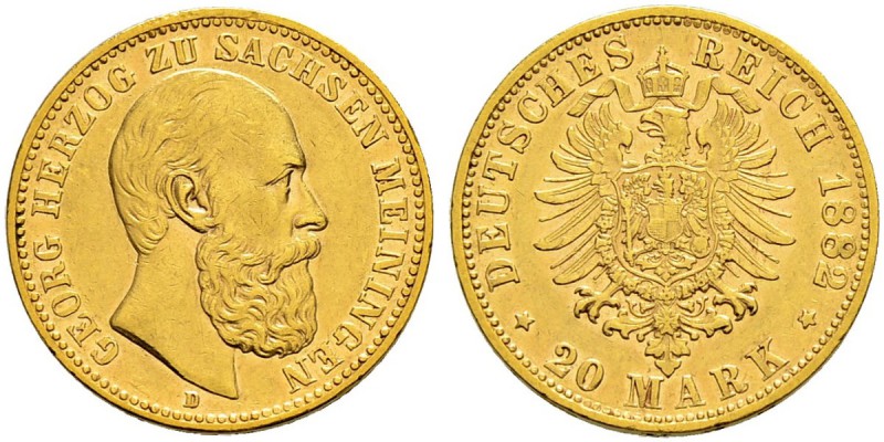 DEUTSCHES KAISERREICH 
 Sachsen-Meiningen, Herzogtum 
 Georg II. 1866-1914. 
...