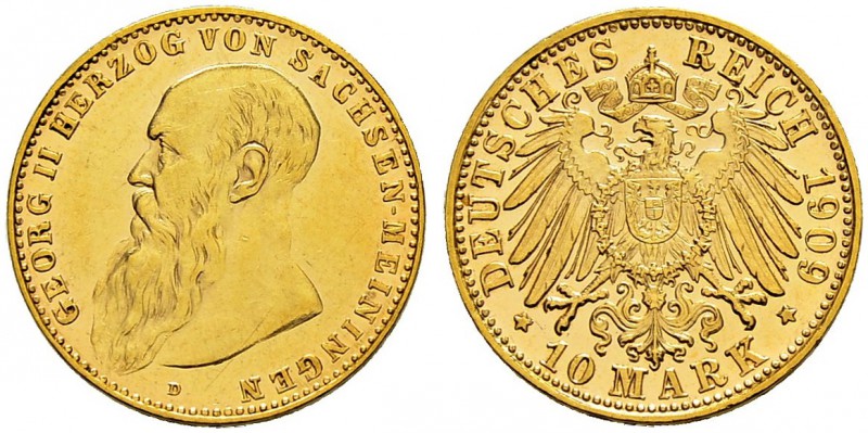 DEUTSCHES KAISERREICH 
 Sachsen-Meiningen, Herzogtum 
 Georg II. 1866-1914. 
...