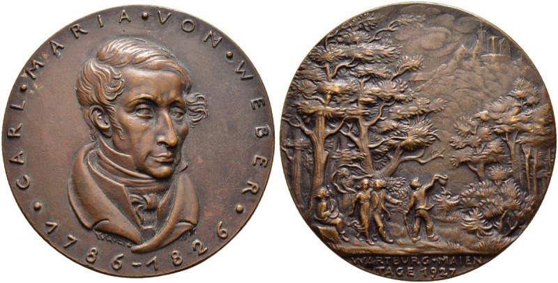 DEUTSCHLAND - Weimarer Republik 
 Bronzemedaille 1927. Auf die Maientage auf de...