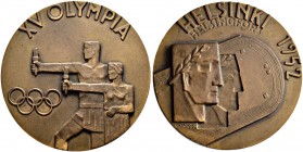 FINNLAND 
 Republik. 
 Bronzemedaille 1952. XV. Olympiade in Helsinki 1952. 79.44 g. Gadoury 2. Vorzüglich-FDC / Extremely fine-uncirculated.