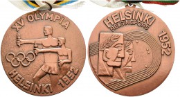 FINNLAND 
 Republik. 
 Bronzemedaille 1952. XV. Olympiade in Helsinki. 102.46 g. Gadoury 2. FDC / Uncirculated.