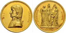 FRANKREICH 
 Königreich 
 Directoire, 1795-1799. 
 Goldmedaille 1797. Auf die Gründung der Cisalpinen Republik. Stempel von H. Vasallo und J. Slawi...