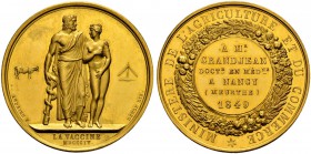 FRANKREICH 
 Königreich 
 2. Republik, 1848-1852. 
 Goldmedaille 1849. Ehrenmedaille des Ministeriums für Landwirtschaft und Handel. Stempel von An...