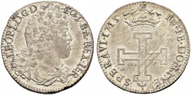 FRANKREICH 
 Lothringen, Herzogtum 
 Leopold I. 1690-1729. 
 Teston 1713, Nancy. 8.40 g. Flon 893/94. Justiert / Adjusted. Sehr schön-vorzüglich / ...