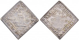 SAMMLUNG ELSASS 
 Strassburg/Strasbourg 
 Silbermedaille 1655. Silberabschlag von der Dukatenklippe. Auf die 100-Jahrfeier des Passauer Religions­fr...