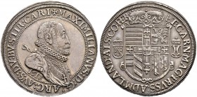 SAMMLUNG ELSASS 
 Vordere Landgrafschaft Elsass / Ensisheim 
 Erzherzog Maximilian III. 1612-1618. 
 Taler 1618, Ensisheim. 28.81 g. Klemsch 81. Da...