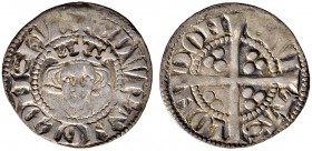 GROSSBRITANNIEN 
 Edward I. 1272-1307. 
 One Penny o. J., London. 1.46 g. S. 1383. Sehr schön / Very fine.