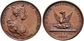 GROSSBRITANNIEN 
 George III. 1760-1820. 
 Bronzemedaille 1772. Auf den Tod der Prinzessin Augusta. Brustbild nach rechts. Rv. Phoenix aus dem Feuer...