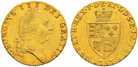 GROSSBRITANNIEN 
 George III. 1760-1820. 
 1/2 Guinea 1787. 4.19 g. S. 3735. Fr. 362. Vorzüglich / Extremely fine.
