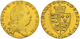 GROSSBRITANNIEN 
 George III. 1760-1820. 
 Guinea 1798. 8.38 g. S. 3729. Fr. 356. Fast vorzüglich-vorzüglich / About extremely fine-extremely fine....