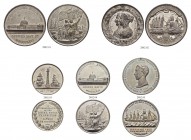 GROSSBRITANNIEN 
 Lots 
 Diverse Medaillen. Zinnmedaille 1843, Dampfschiff &quot; Great Britain&quot; (2 Varianten, 1 x gelocht), Zinnmedaille 1862,...