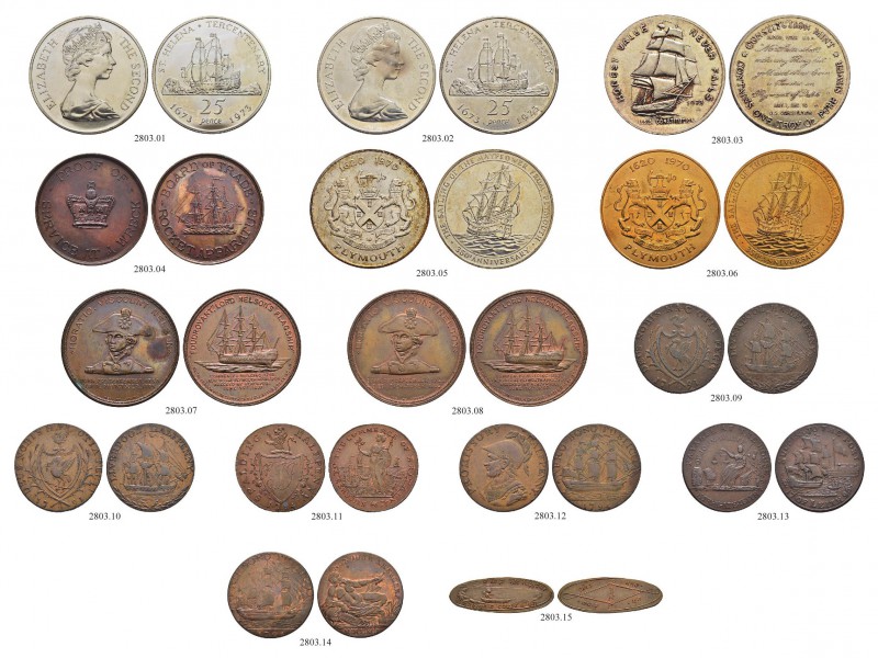 GROSSBRITANNIEN 
 Lots 
 Diverse Medaillen. Bronzemedaille 1897 auf Nelson (2)...