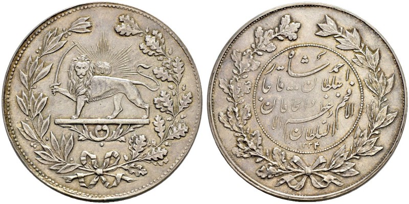 IRAN
Sultan Ahmad Shah, AH1327-1344 / 1909-1925AD.
5000 Dinars AH 1334 (1915)....
